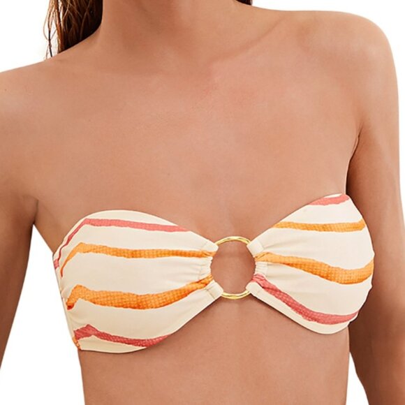 ViX Women's Sandstone Joy Bandeau Bikini Top Swimsuit Size L 6956